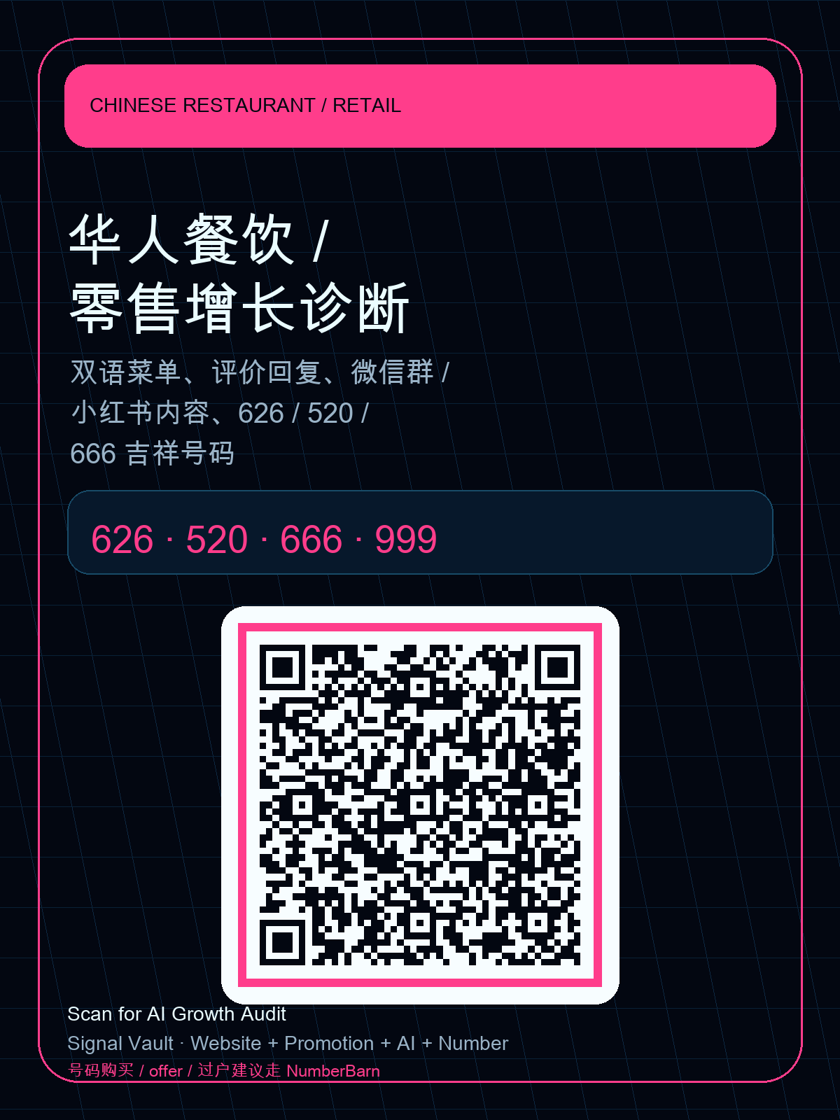 华人餐饮零售增长诊断推广卡